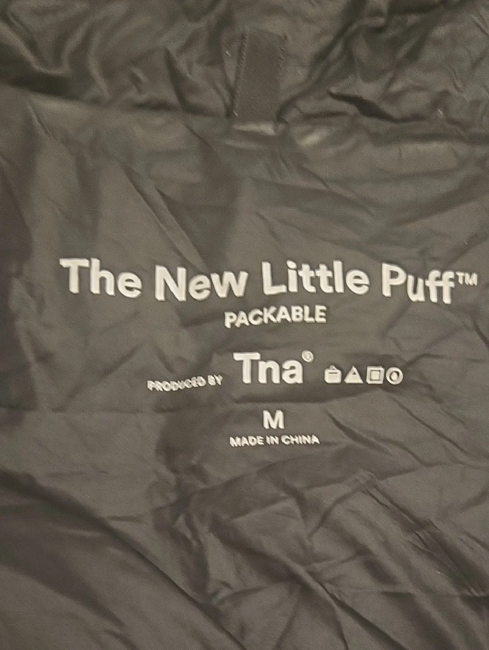 Aritzia TNA The New Little Puff Packable Hooded Down Jacket Black M - Picture 6 of 9